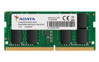 Adata Premier AD4S320016G22-SGN 16GB SODIMM System Memory DDR4, 3200MHz, 1 x 16GB